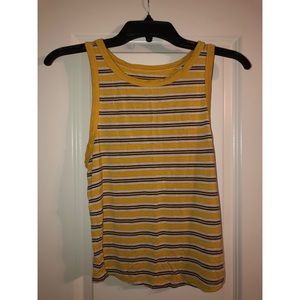 American Eagle Yellow Striped tank top